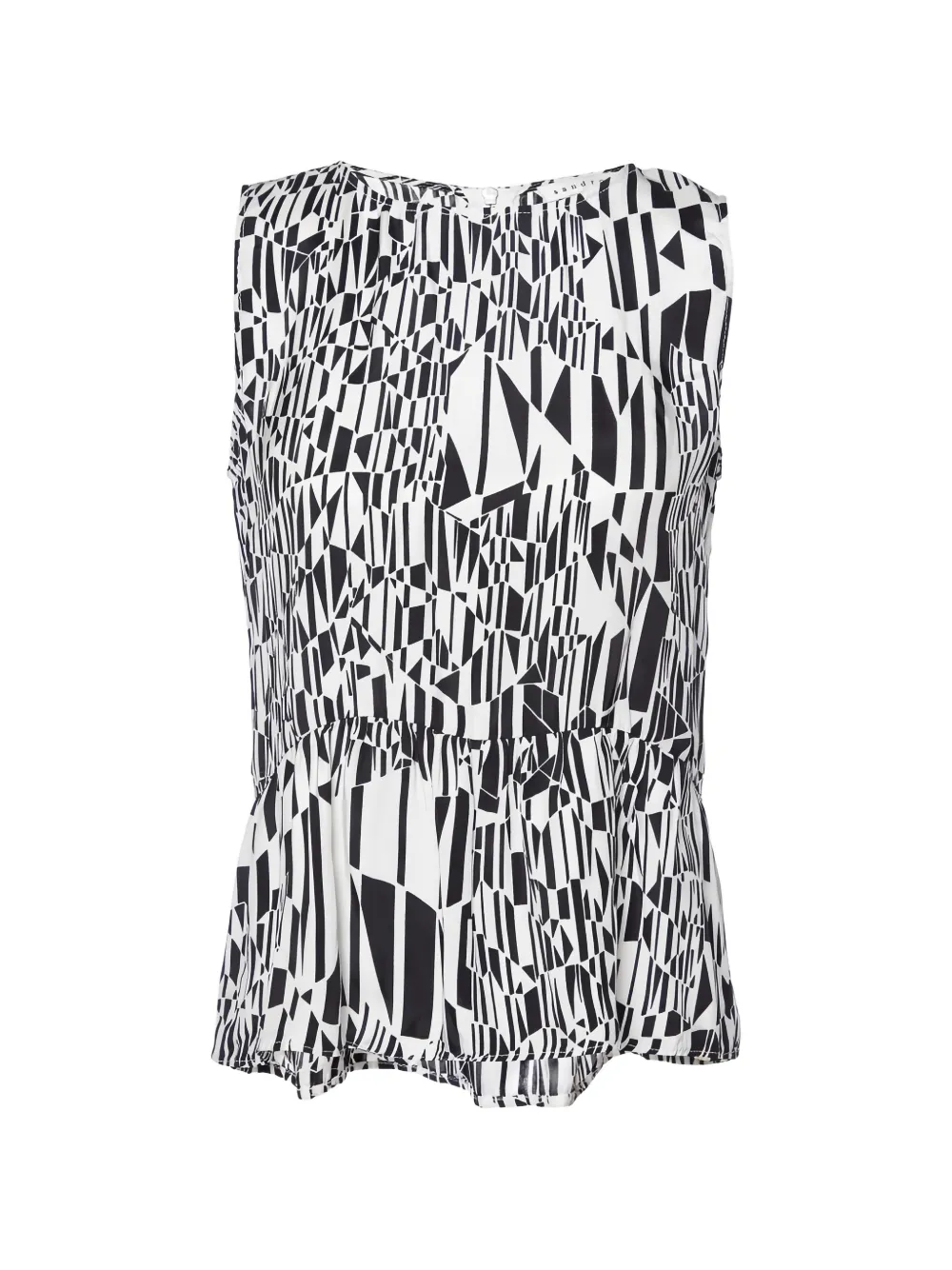 SANDRO printed peplum top - Bianco