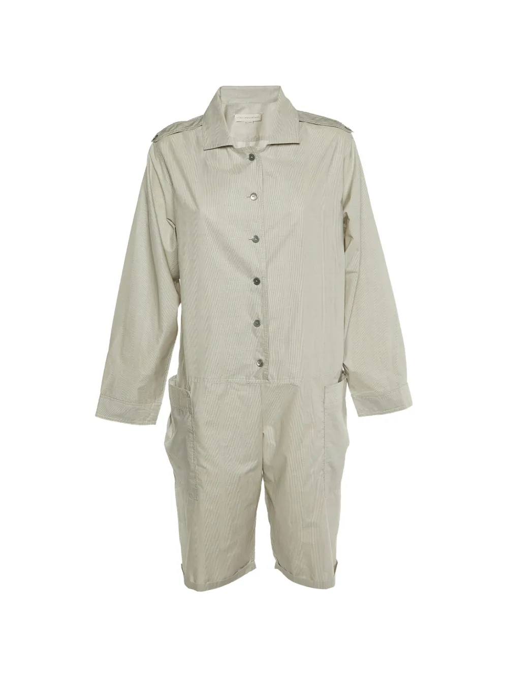 Stella McCartney Pre-Owned striped button-front playsuit - Grigio