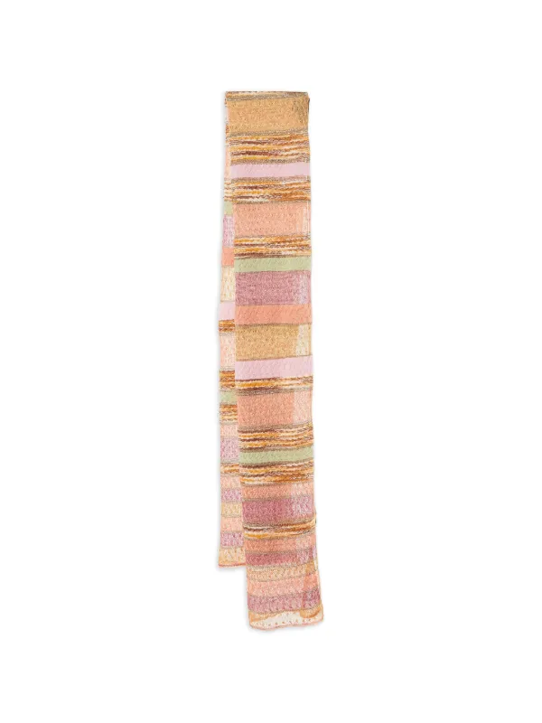 Missoni Pre-owned Striped Scarf in Orange