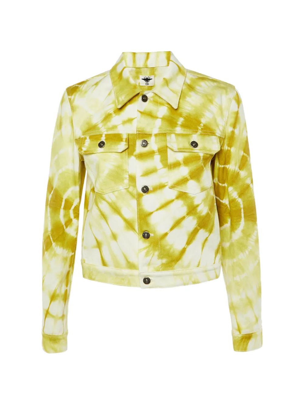 Pre-owned Dior Tie-dye Denim Jacket In Yellow