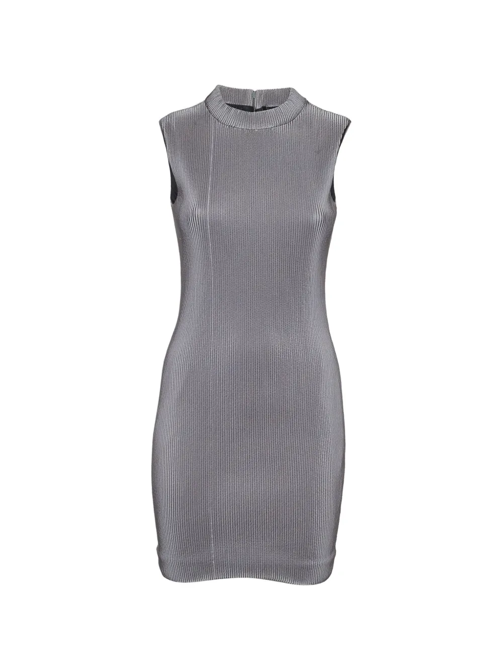 Neil Barrett textured-jersey striped mini dress - Grigio