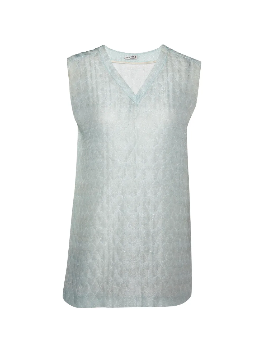 Miu Miu Pre-Owned patterned sleeveless top - Blu