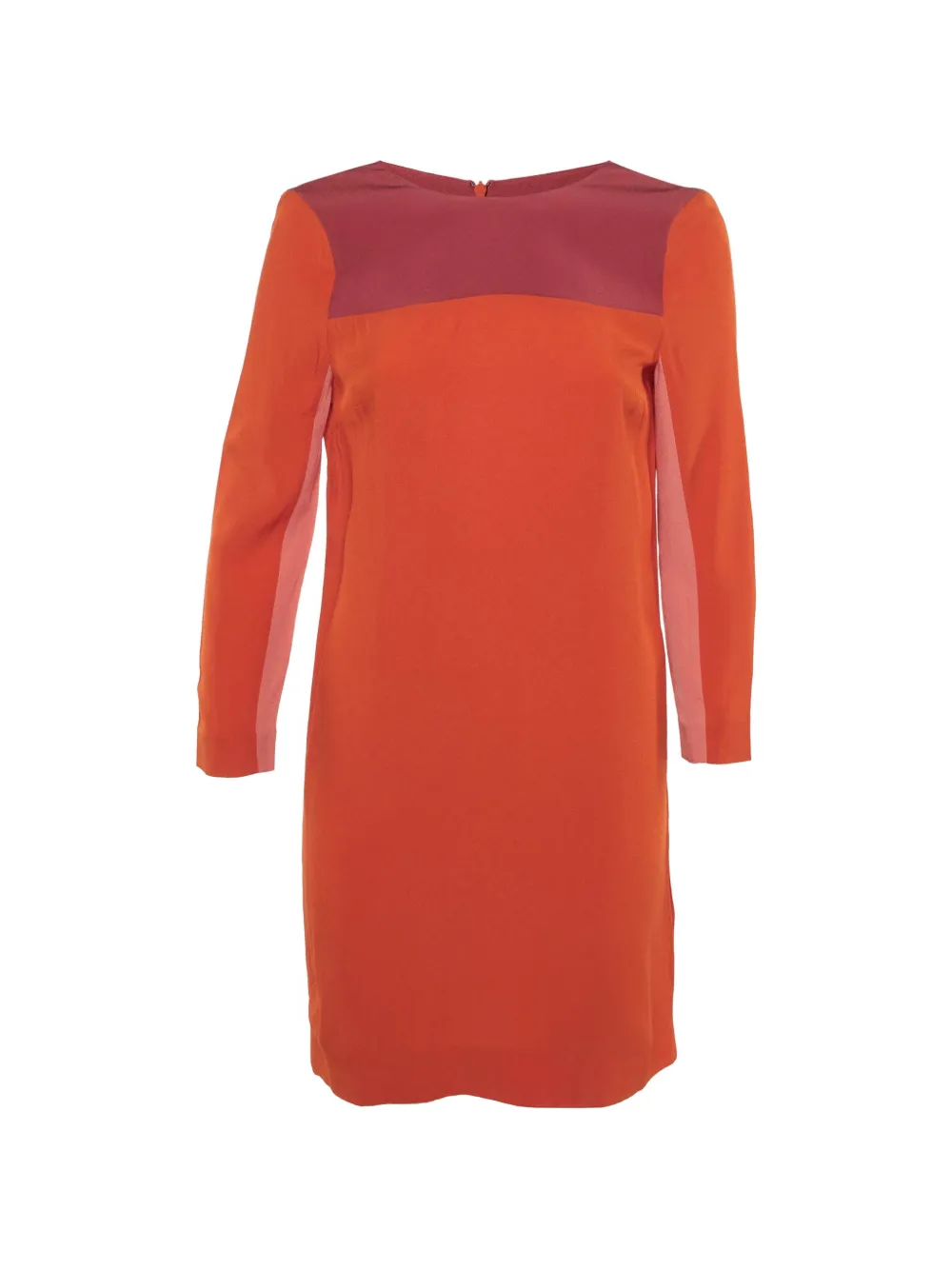 Pre-owned Victoria Beckham Colorblock Mini Dress In Orange