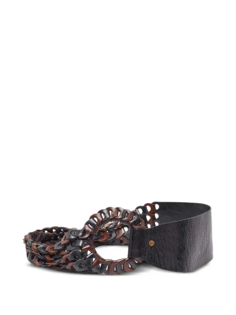 Kenzo Pre-Owned cinturón de piel con hebilla redonda