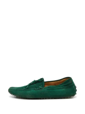 美品 TOD'S ドライビングシューズ スウェード モスグリーン 公式