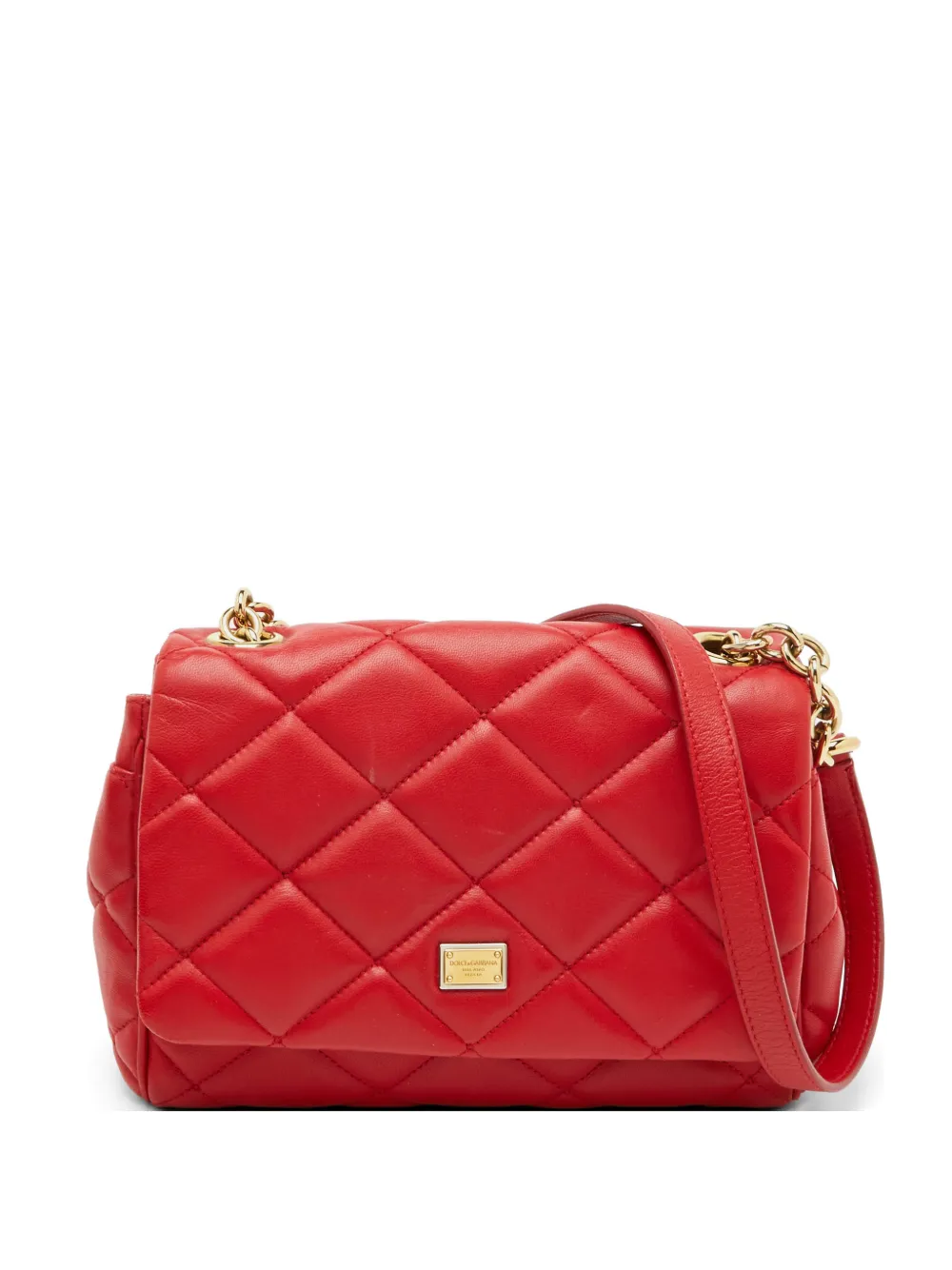 Dolce & Gabbana Pre-Owned small Miss Kate quilted leather shoulder bag - Rosso