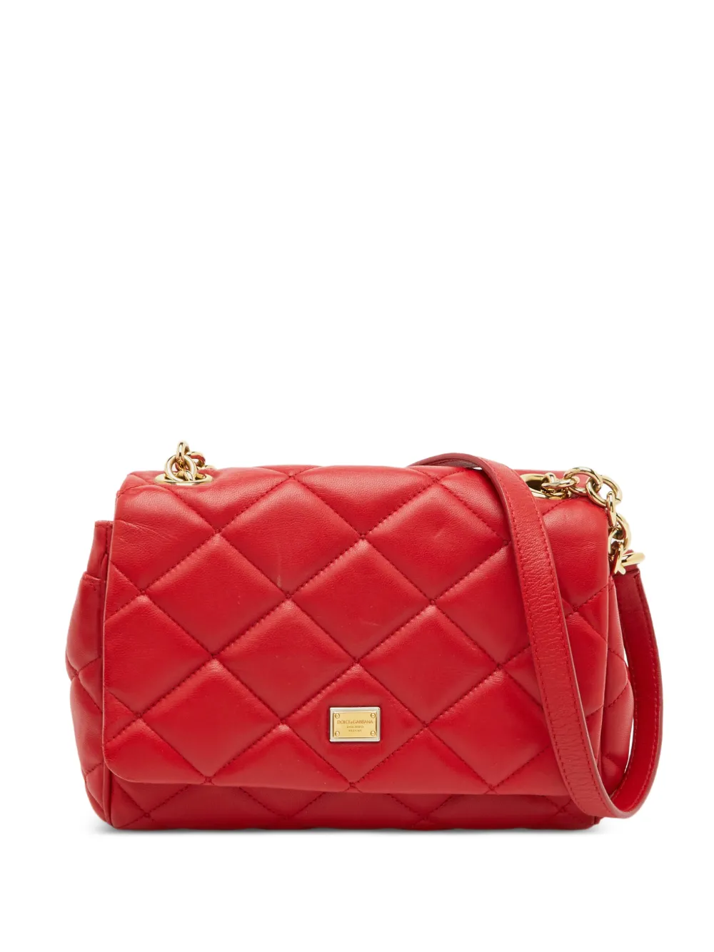 Dolce & Gabbana Pre-Owned small Miss Kate quilted leather shoulder bag - Rosso