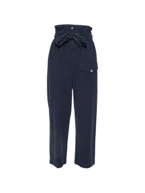 Giorgio Armani Pre-Owned Dunkelblaue Cordhose mit Gürtel