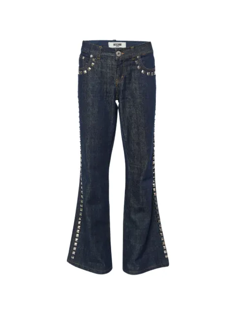 Moschino Pre-Owned studded wide-leg jeans