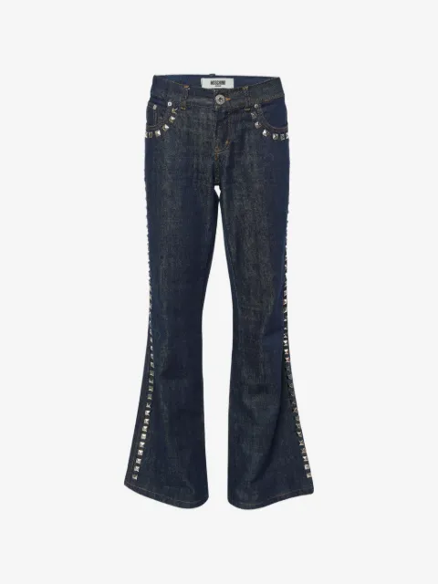 Moschino Pre-Owned studded wide-leg jeans