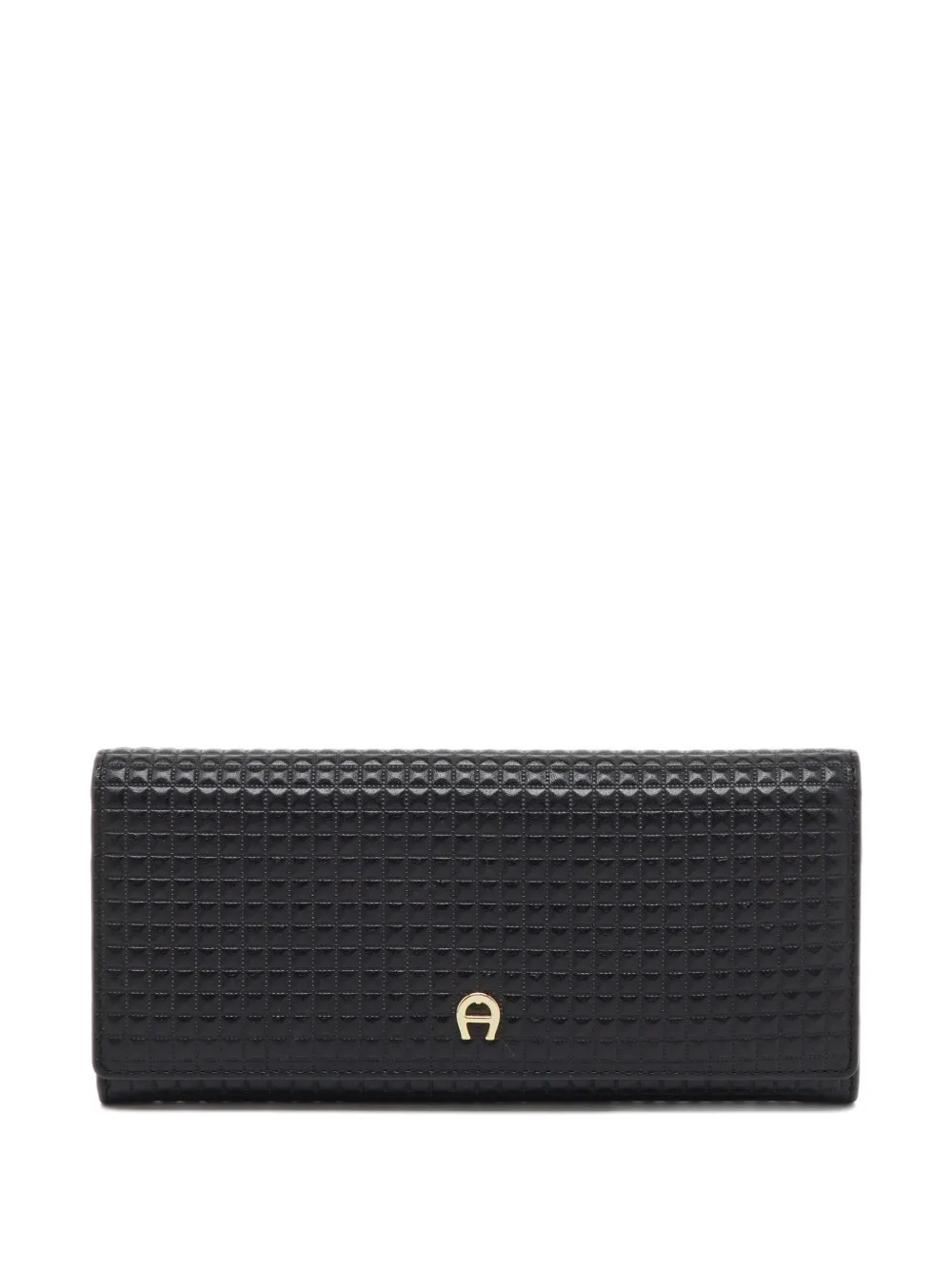 Aigner Kids leather flap continental wallet - Nero