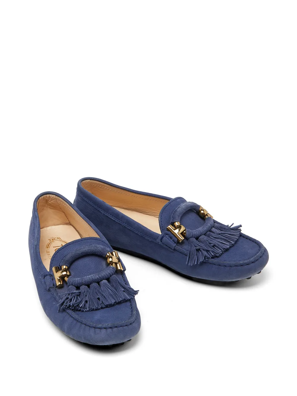 Tod's Vintage fringe detail loafers - Blau
