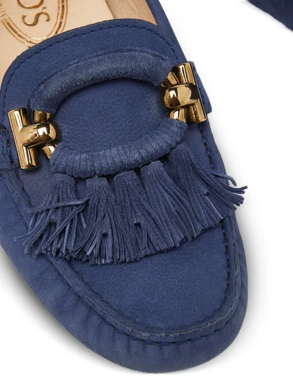 Tod's Vintage フリンジ ローファー | ブルー | FARFETCH JP