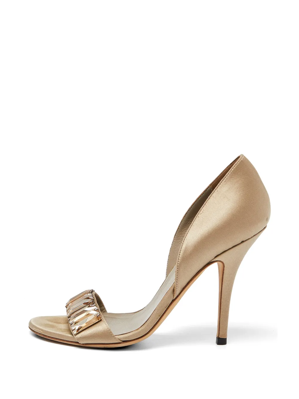 Gucci Pre-Owned crystal-embellished open-toe pumps - Toni neutri
