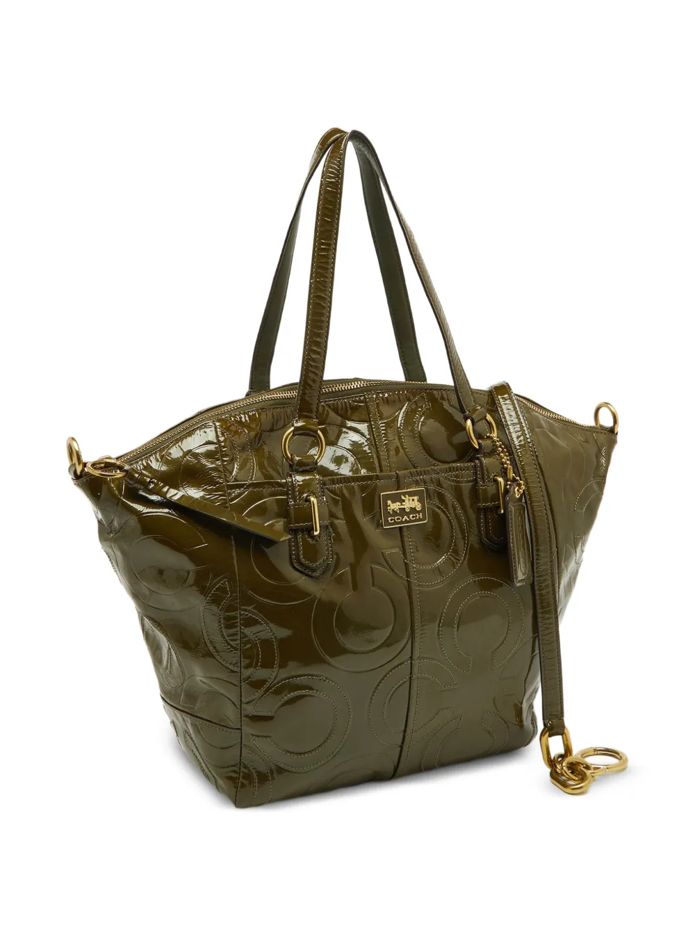 美品✨Vintage Coach Handbag Op Art Green Coach Vintage Op Art Madison Shoulder Bag | Green | FARFETCH HK