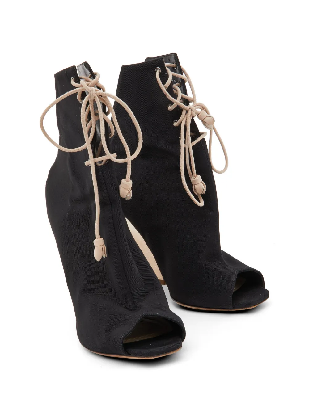 Christian Dior Pre-Owned open-toe lace-up ankle boots - Schwarz