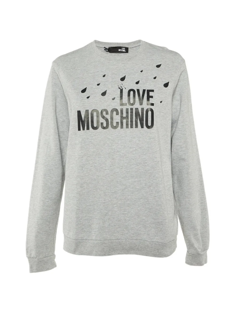 Love Moschino logo-print crew-neck sweater - Grigio