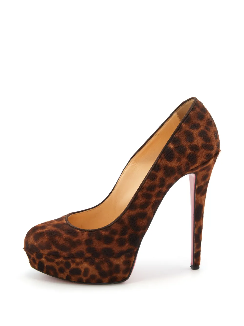 Christian Louboutin Pre-Owned Bianca leopard-print pumps - Braun