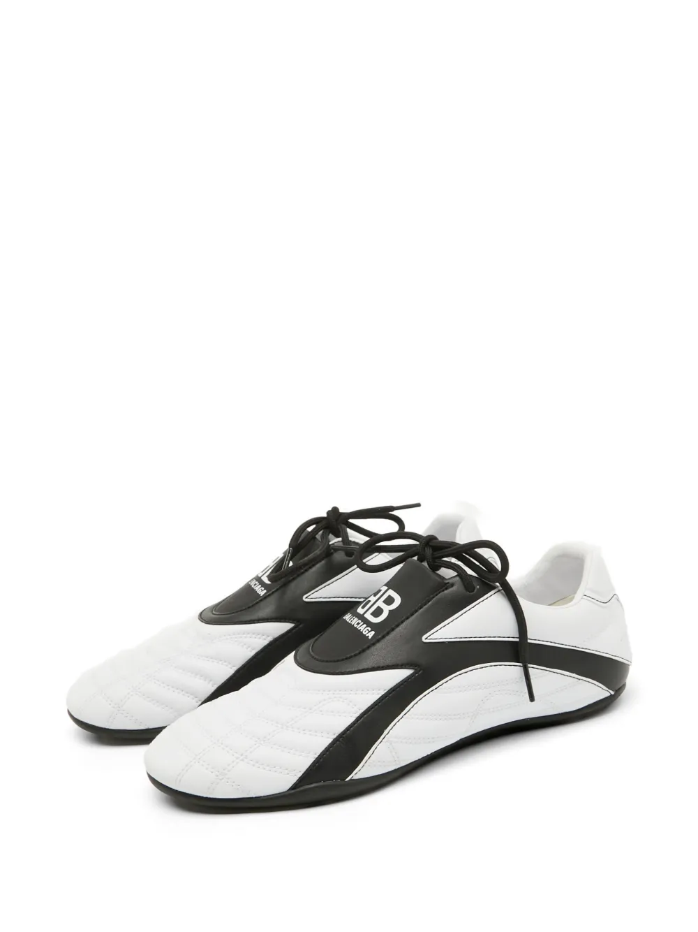 Balenciaga Pre-Owned quilted leather Zen low top sneakers - Bianco