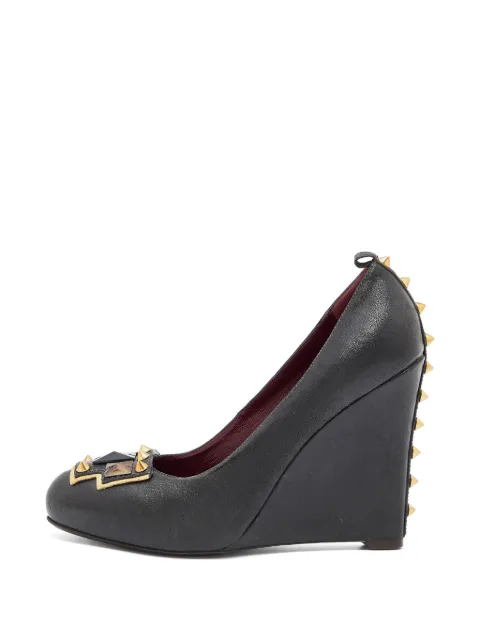 Marc Jacobs Vintage stud-embellished wedge pumps