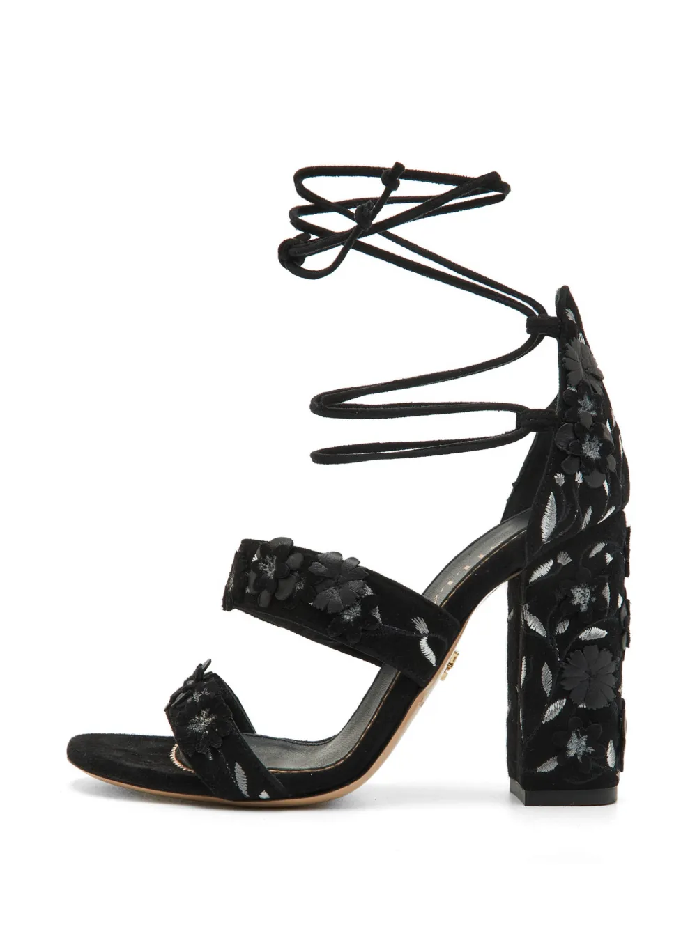 Le Silla floral-detail block-heel sandals - Nero