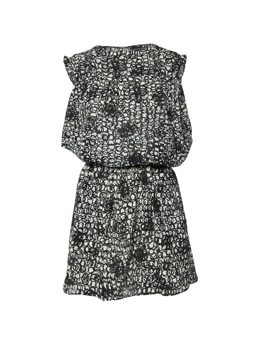 Balenciaga Pre-Owned abstract-print silk mini dress - Nero