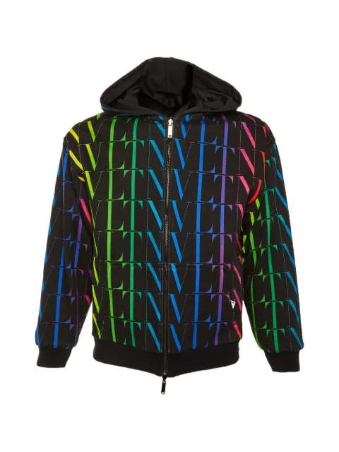 Valentino Garavani Pre-Owned VLTN print reversible hoodie jacket