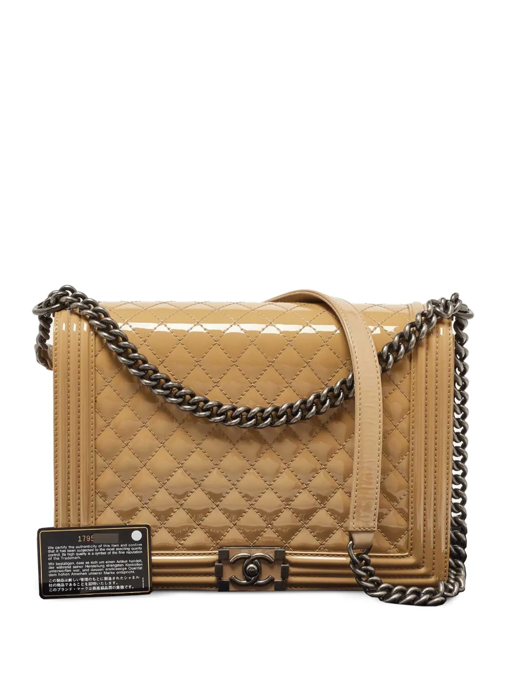 CHANEL Pre-Owned 2012-2013 large Boy quilted shoulder bag - Toni neutri