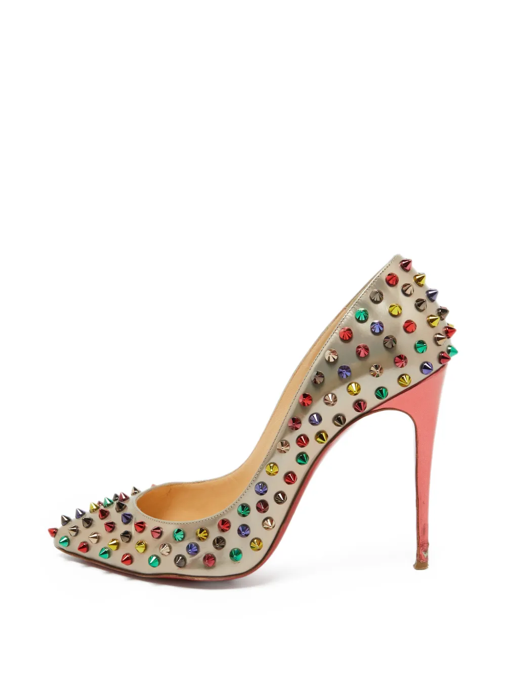 Christian Louboutin Pre-Owned Pigalle Spikes pointed-toe pumps - Nude