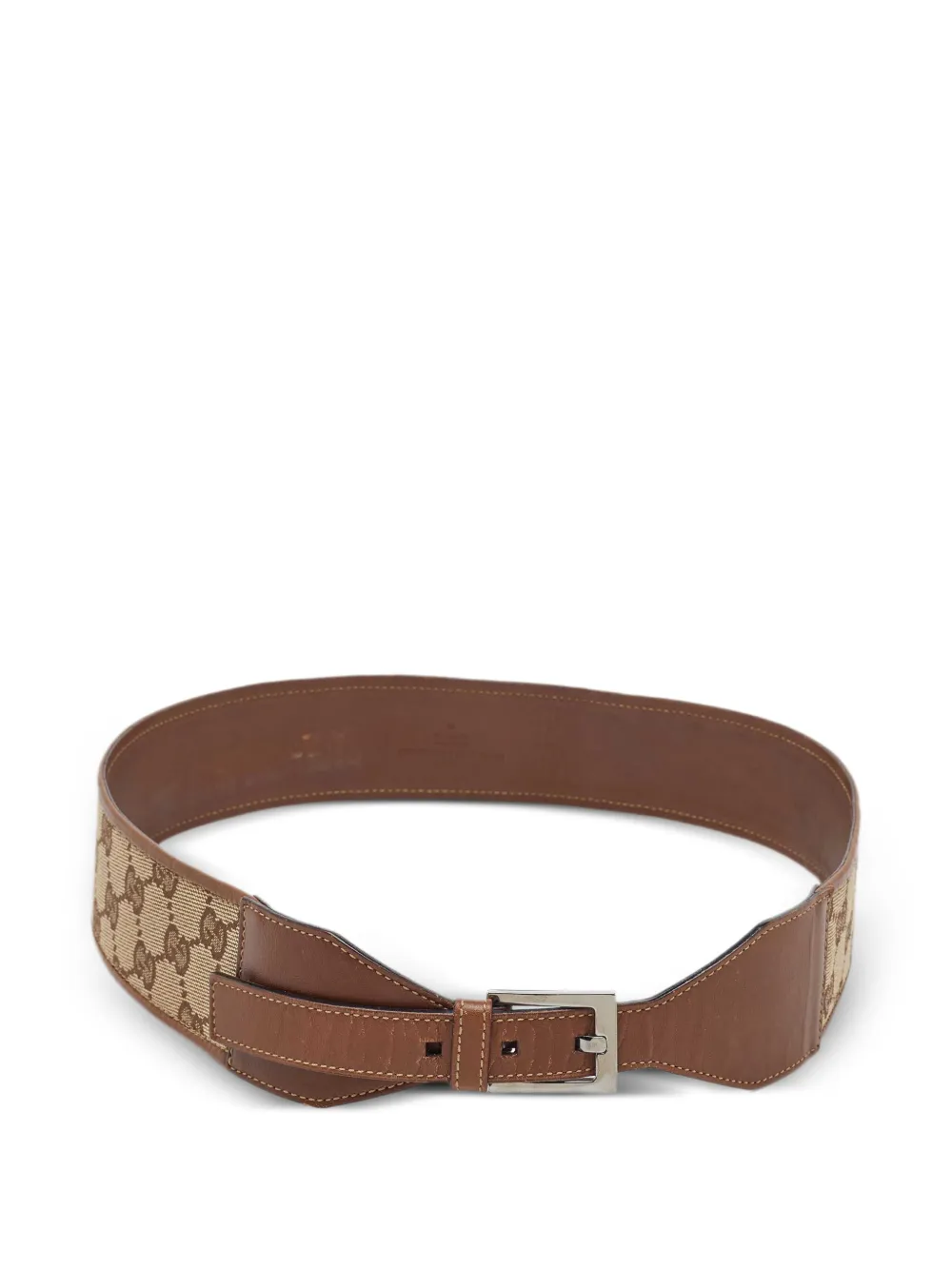 Gucci Pre-Owned monogram-print belt - Marrone