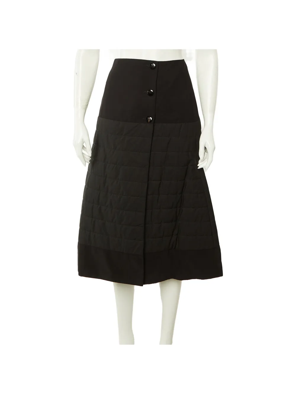 Loewe Pre-Owned quilted midi skirt - Nero