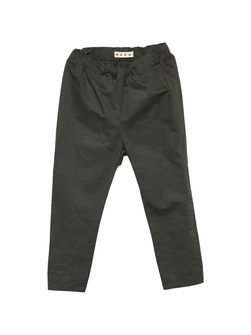Marni Pre-Owned elasticated-waist tapered trousers - Verde