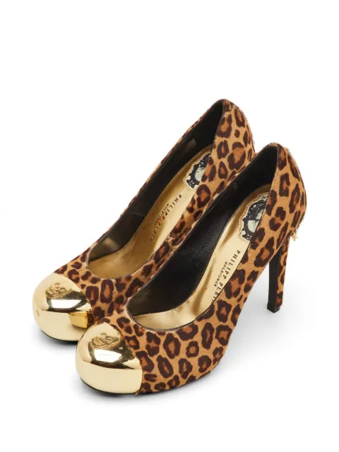 Philipp Plein zapatos de tacón con estampado de leopardo