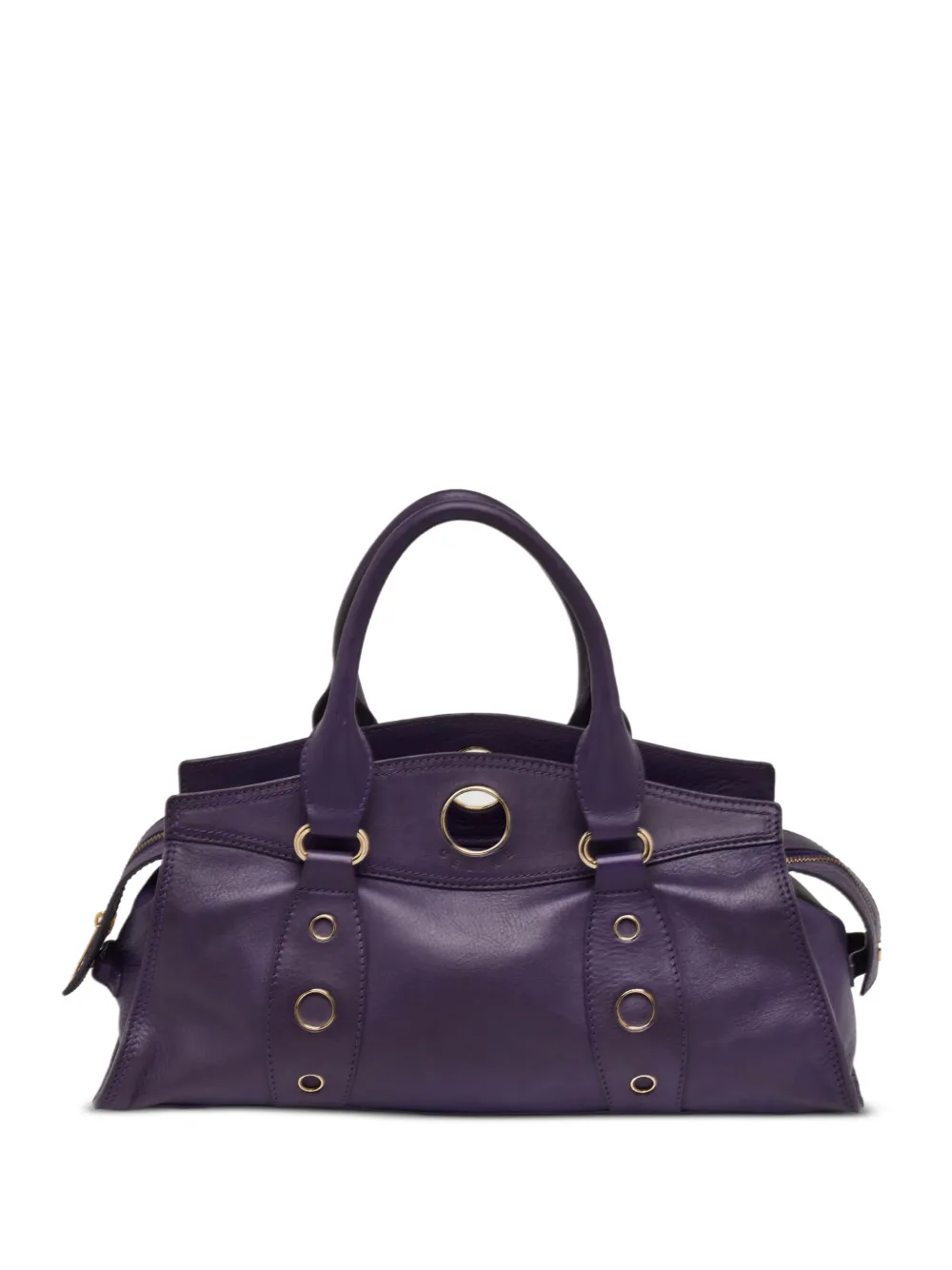 Celine Pre-Owned ring-detail leather tote bag - Purple