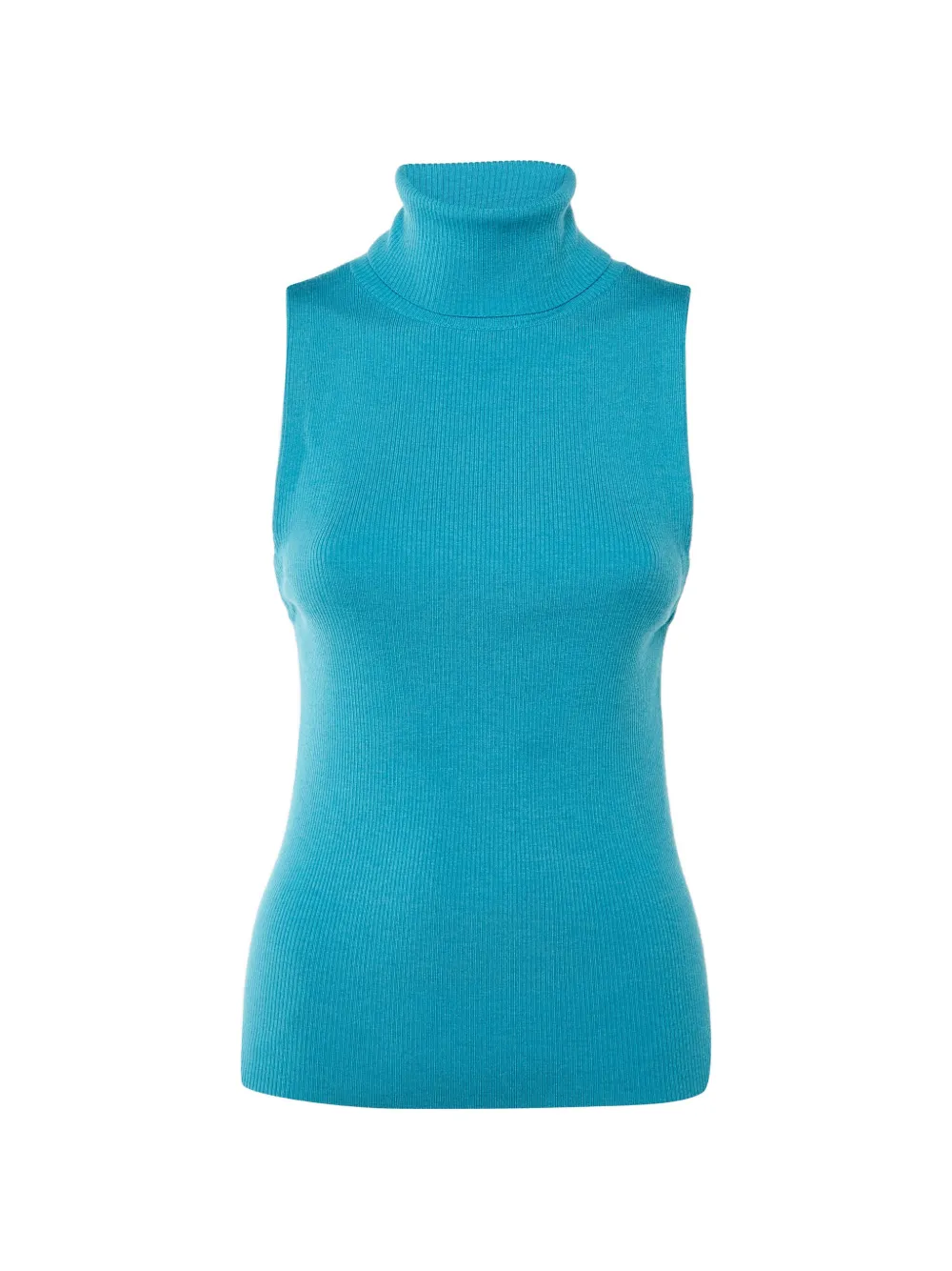 alice + olivia ribbed-knit turtleneck top - Blu
