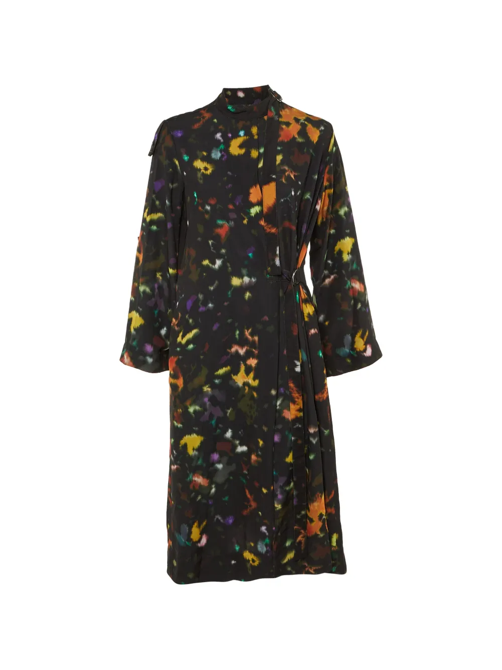 Kenzo Pre-Owned printed wrap midi dress - Nero