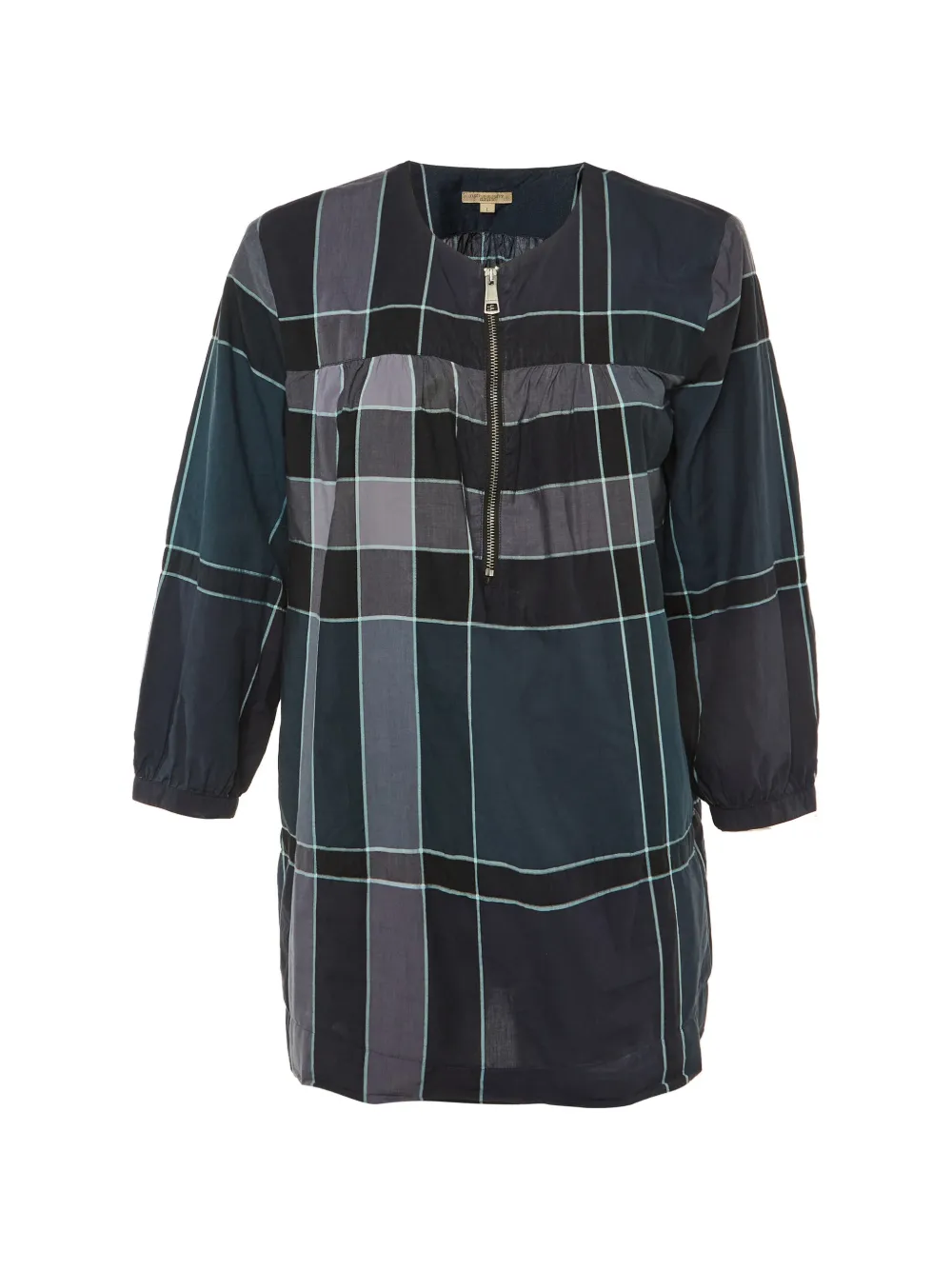 Burberry Pre-Owned checked tunic top - Blu