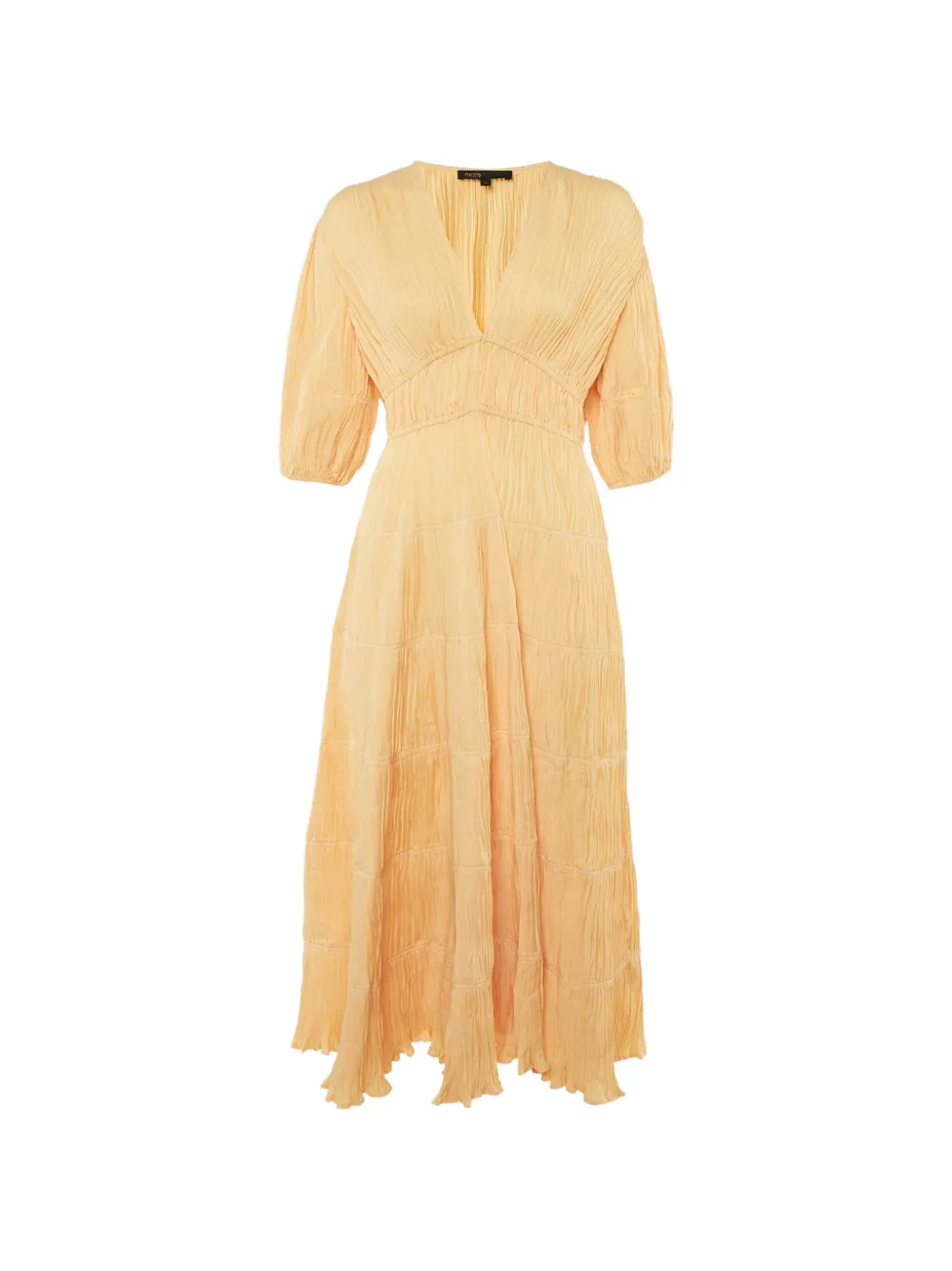 Maje V-neck midi dress - Giallo