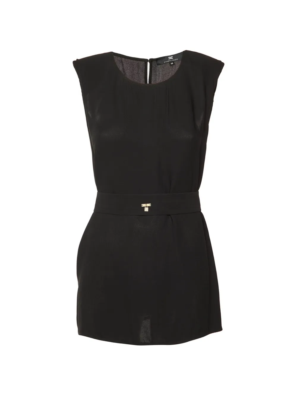 Elisabetta Franchi belted open-back top - Schwarz