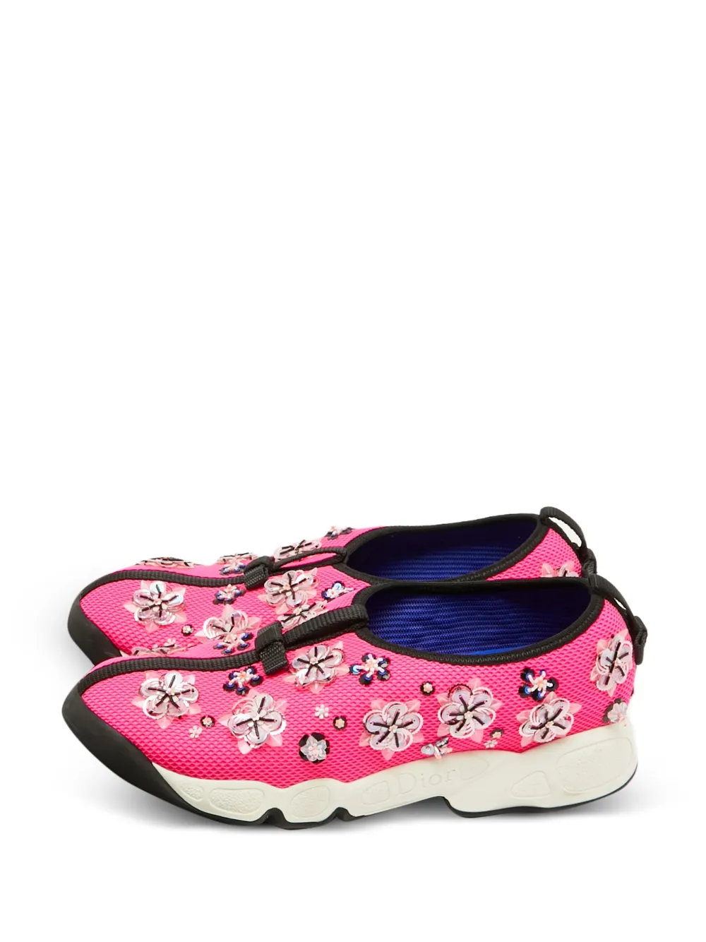 Christian Dior Pre-Owned Fusion embellished sneakers - Rosa