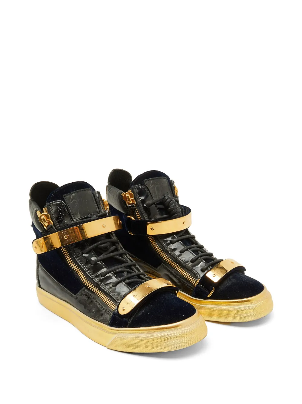 Giuseppe Zanotti Vintage Coby touch-strap sneakers - Nero
