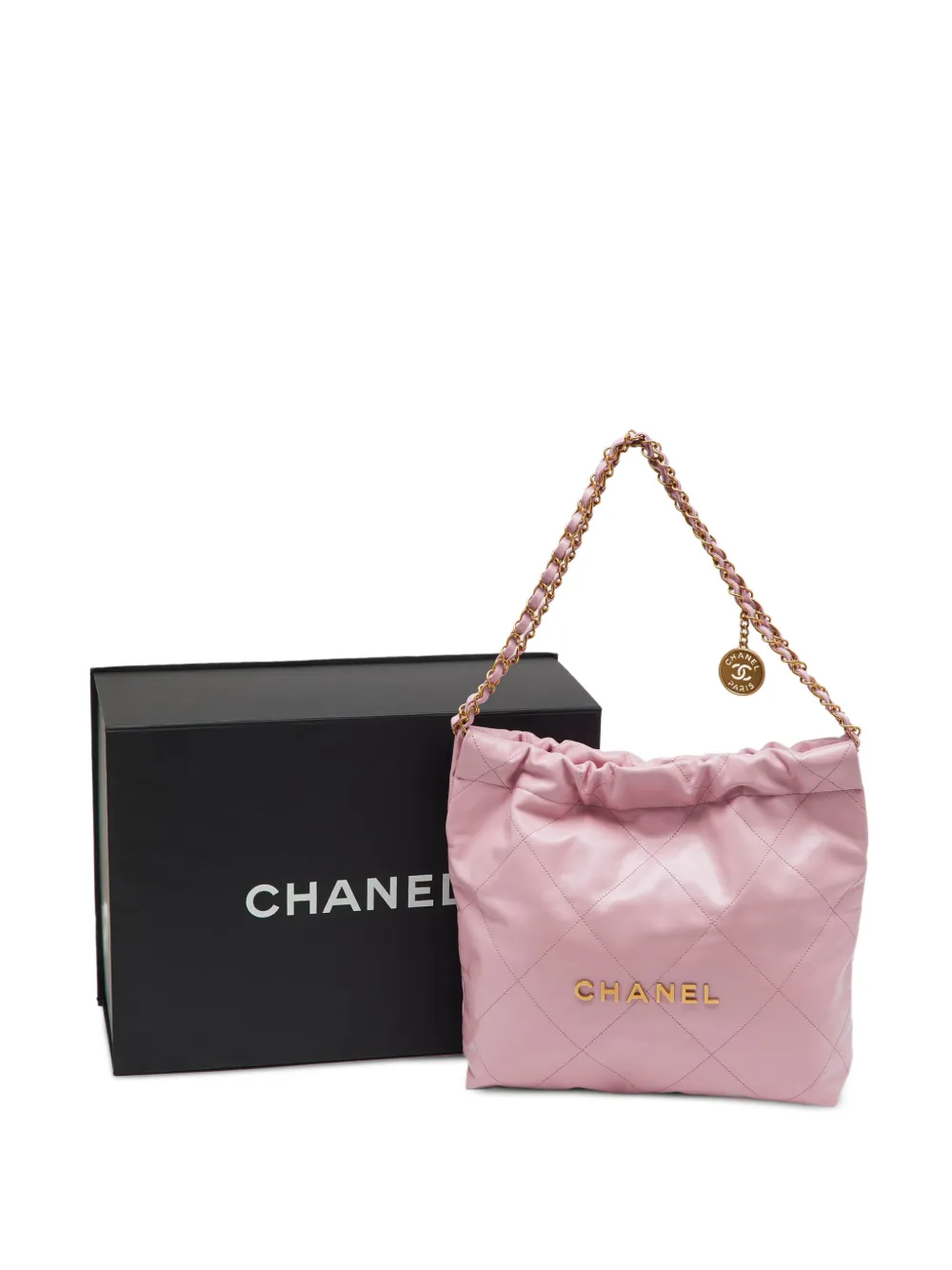 CHANEL Pre-Owned Quilted 22 shoulder bag - Rosa