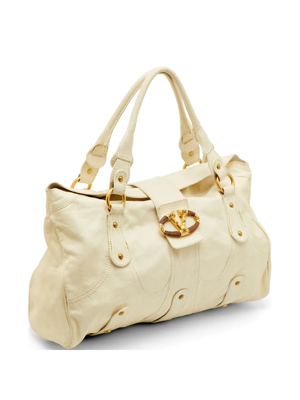 Valentino Garavani Pre-Owned Catch VLogo tote bag - Neutrals
