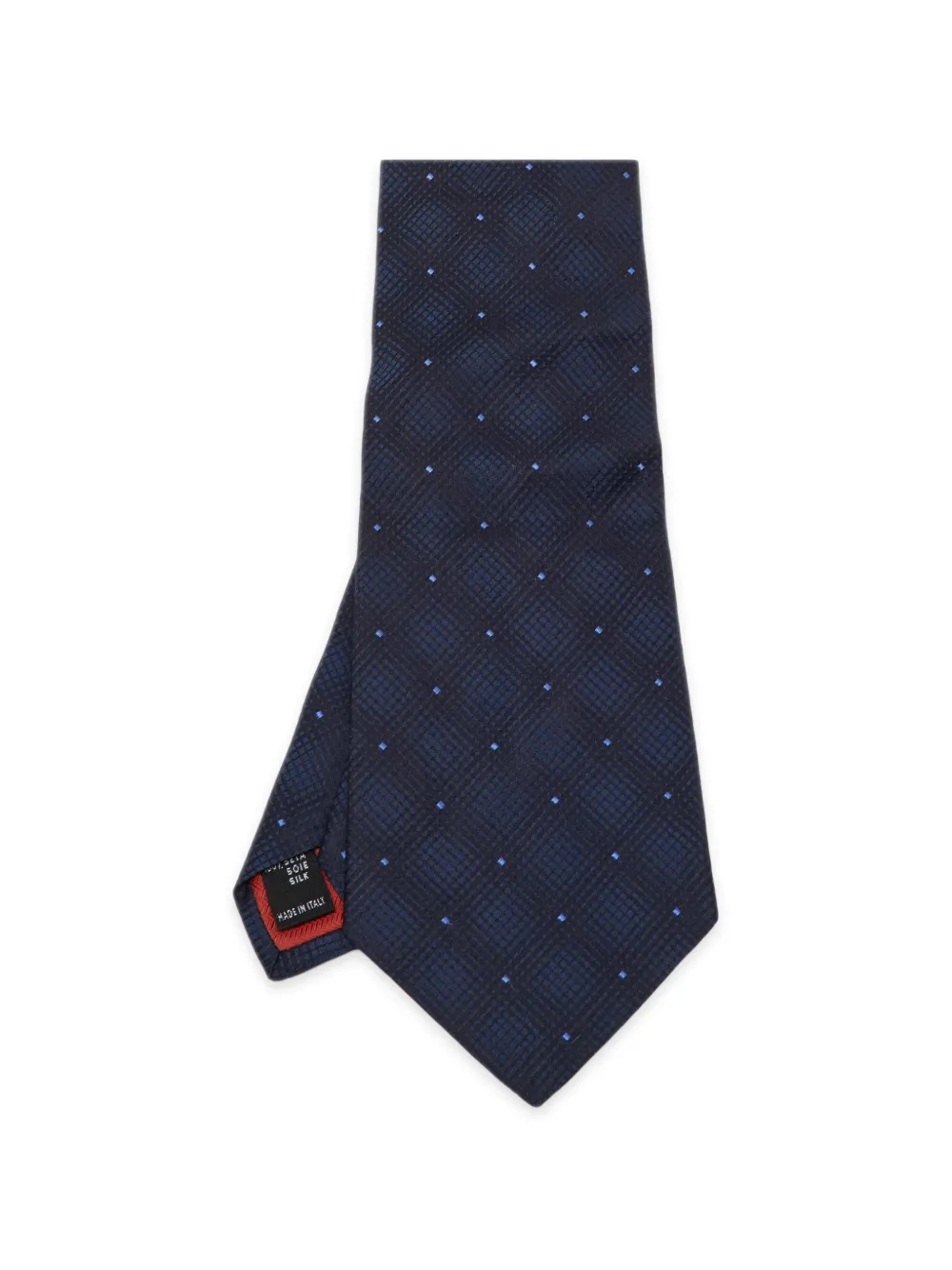 S.T. Dupont geometric-patterned silk tie - Blu