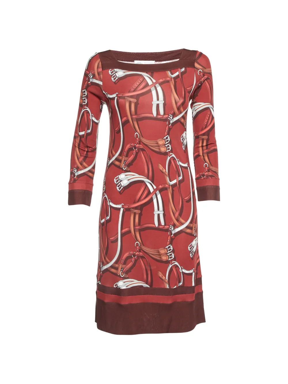 Gucci Pre-Owned equestrian-motif midi dress - Rot