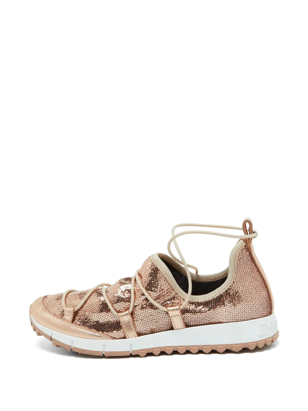 Jimmy Choo Pre-Owned Andrea sequin-embellished sneakers - Rosa