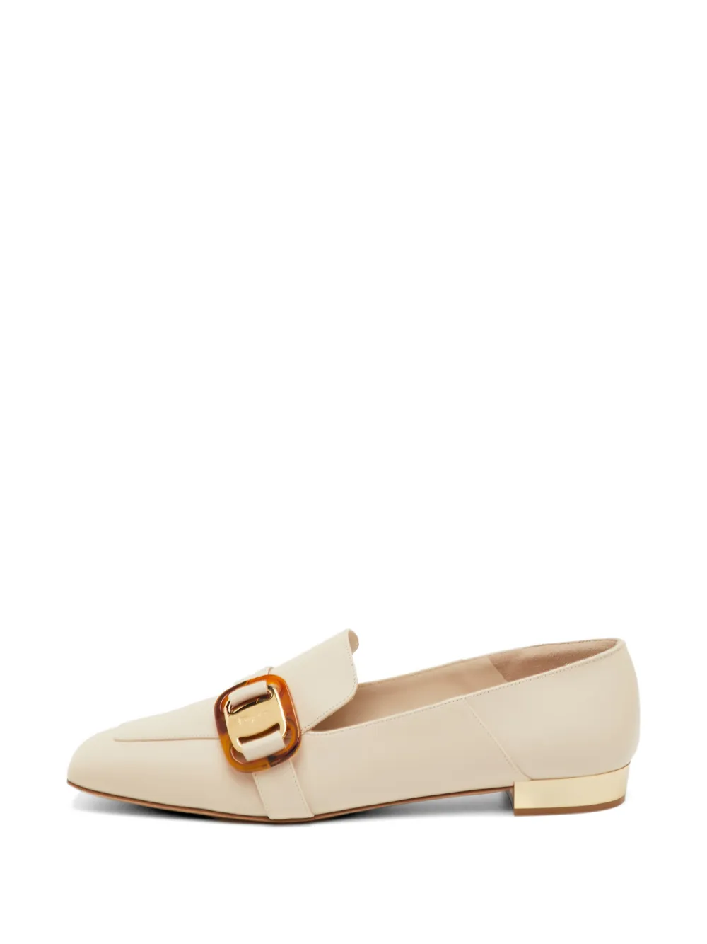 Ferragamo Pre-Owned buckle-detail leather loafers - Toni neutri