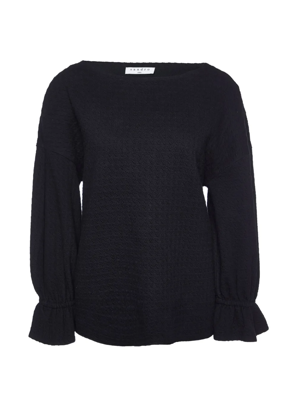 SANDRO balloon-sleeve top - Nero