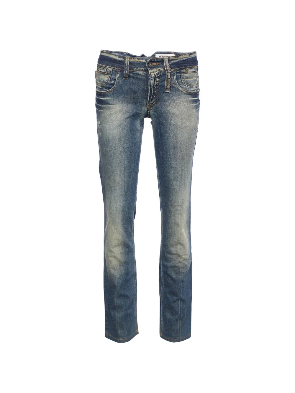 MOSCHINO JEANS faded-effect tapered-leg jeans - Blu