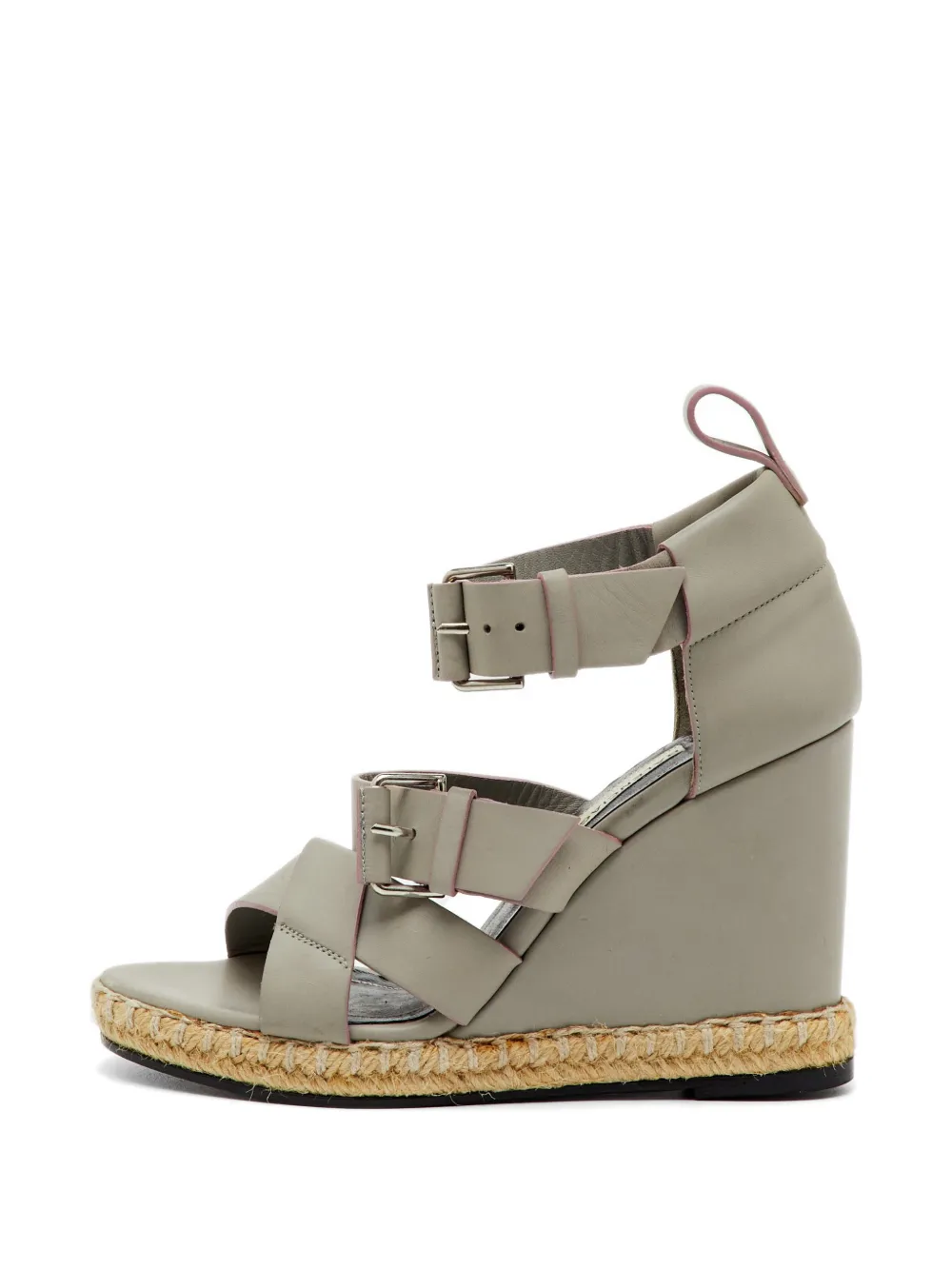 Balenciaga Pre-Owned ankle-strap espadrille wedge sandals - Grigio